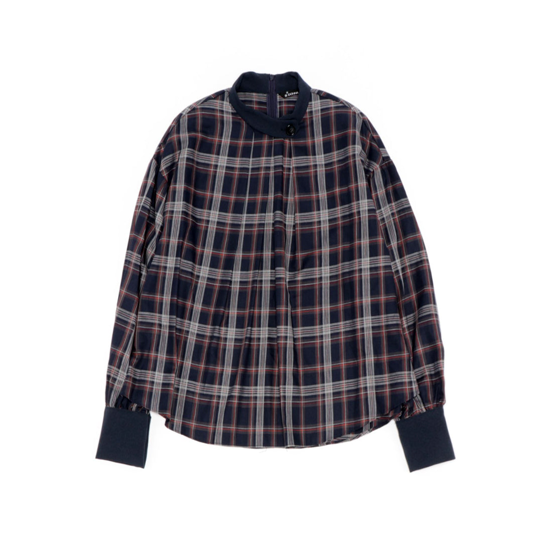 T/C TOP Yarn Check Blouse B DONNA