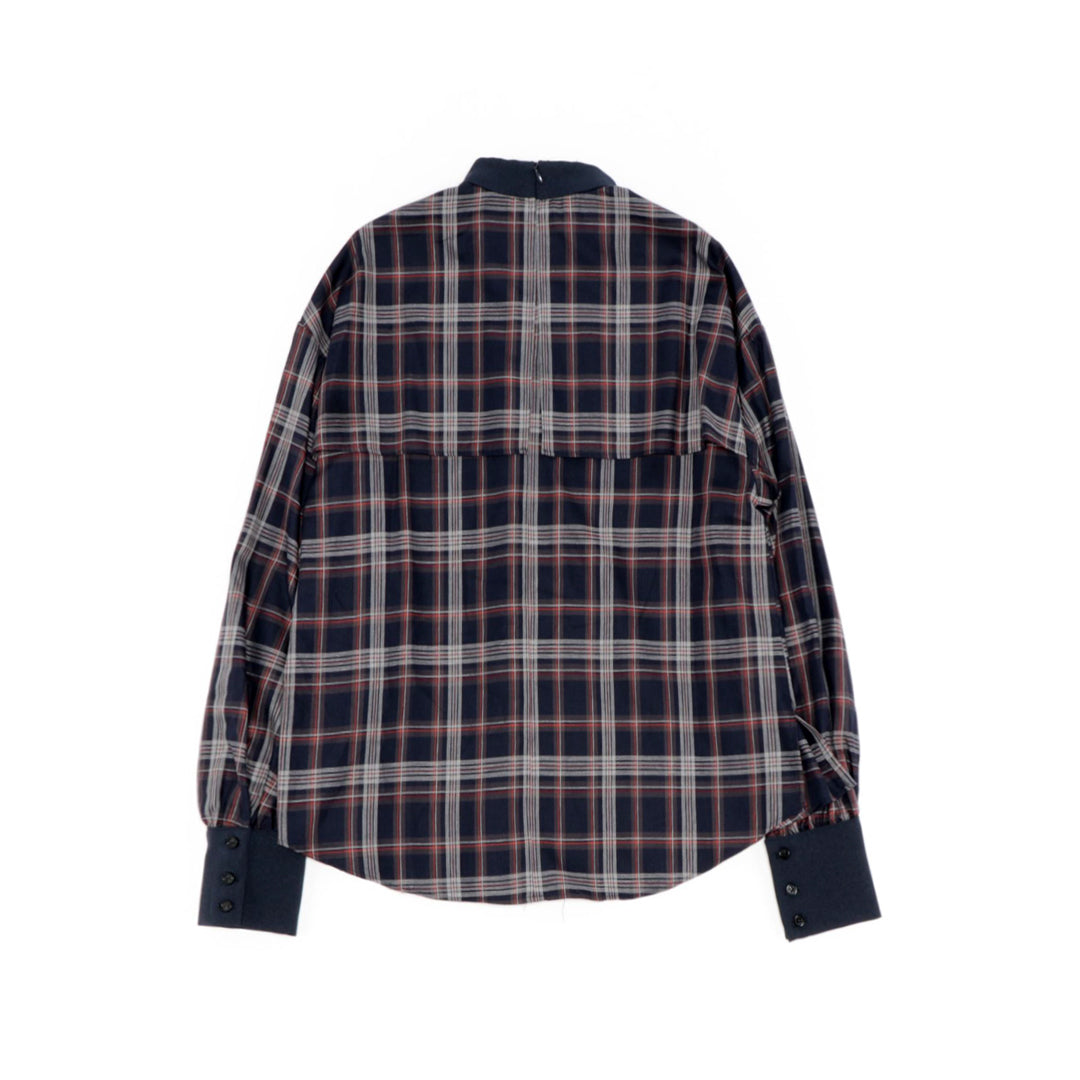 T/C TOP Yarn Check Blouse B DONNA