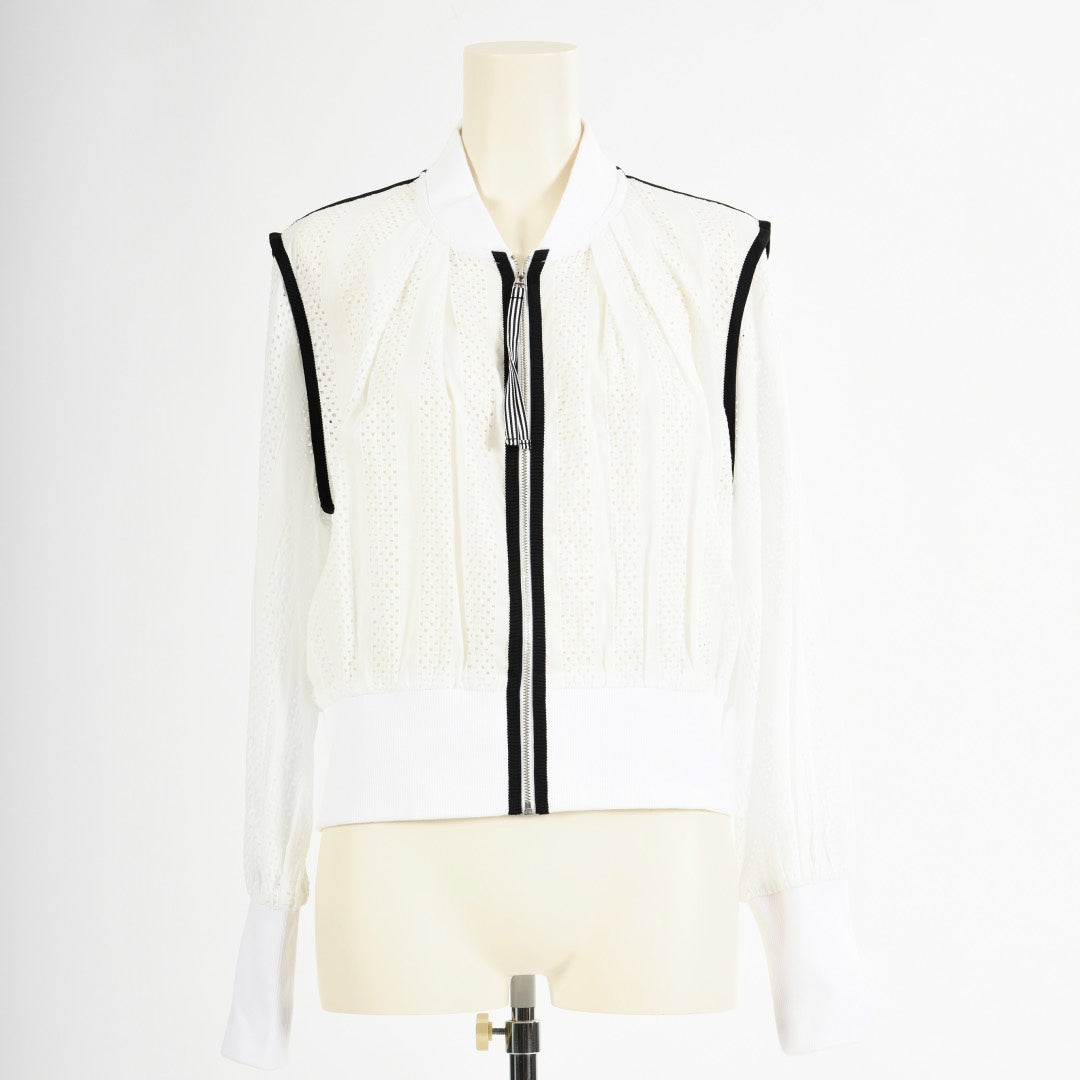 60ローンレース　ストライプレースブルゾン　B DONNA 6547007