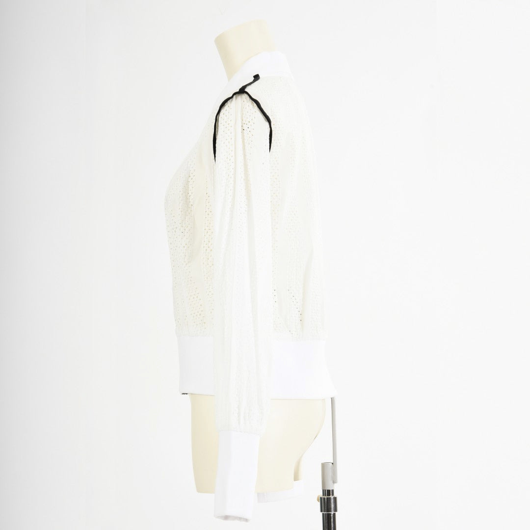 60ローンレース　ストライプレースブルゾン　B DONNA 6547007