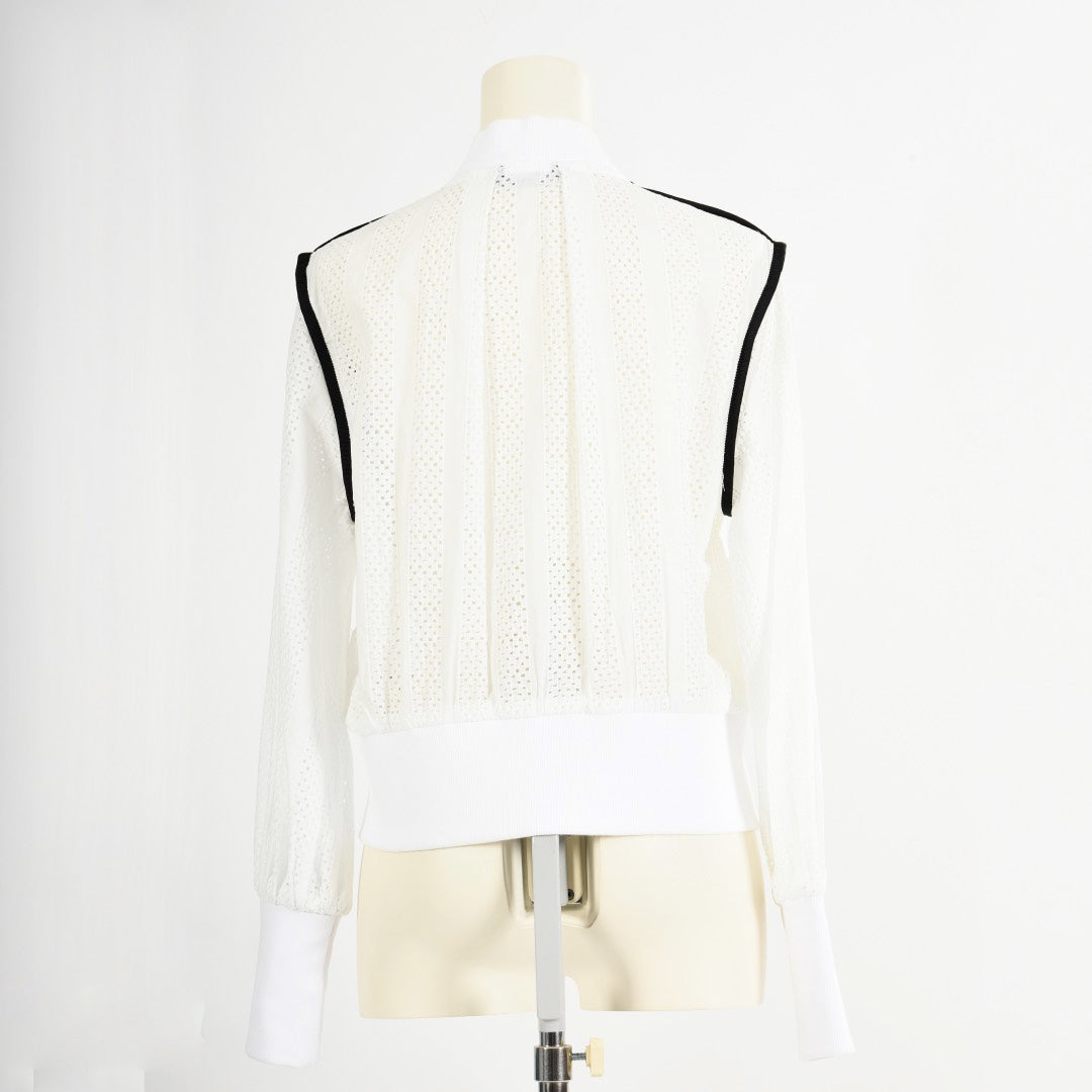 60ローンレース　ストライプレースブルゾン　B DONNA 6547007