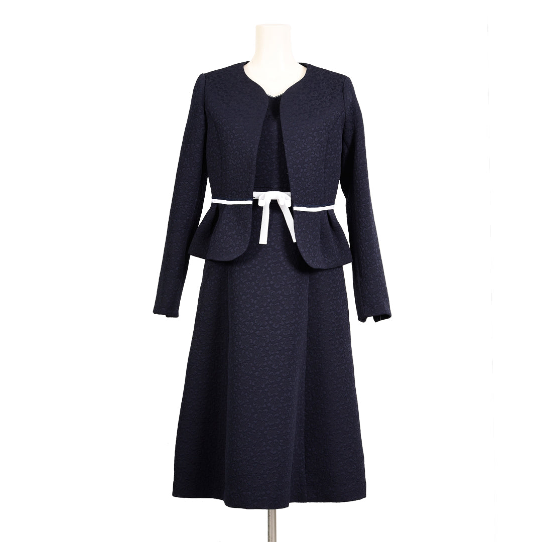 花柄　ジャガード　ハートネック　ジャケット　お呼ばれ　結婚式　羽織　ペプラム　DearPrincess　ディアプリンセス　ディアプリ