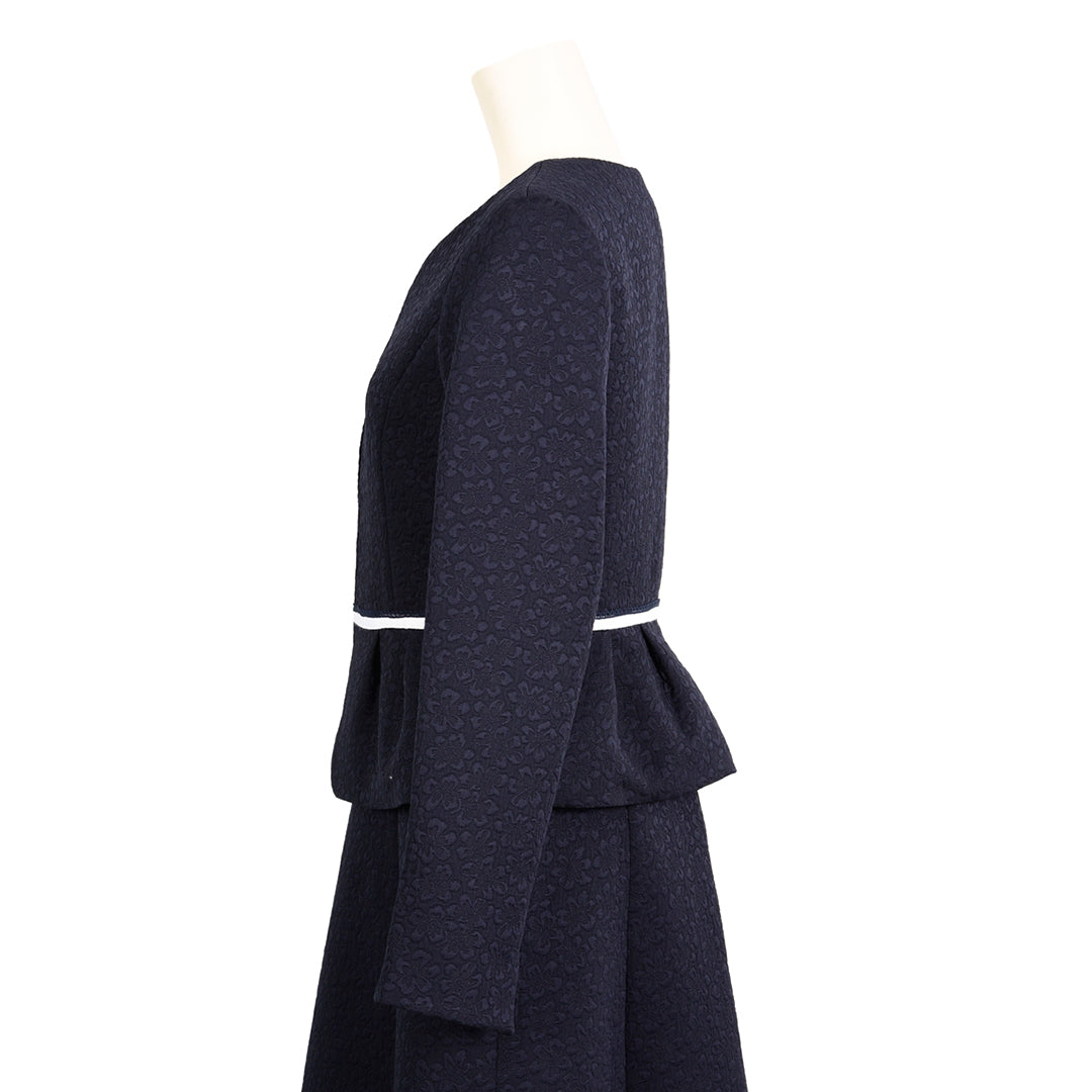 花柄　ジャガード　ハートネック　ジャケット　お呼ばれ　結婚式　羽織　ペプラム　DearPrincess　ディアプリンセス　ディアプリ