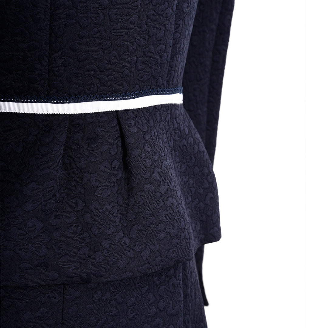 花柄　ジャガード　ハートネック　ジャケット　お呼ばれ　結婚式　羽織　ペプラム　DearPrincess　ディアプリンセス　ディアプリ