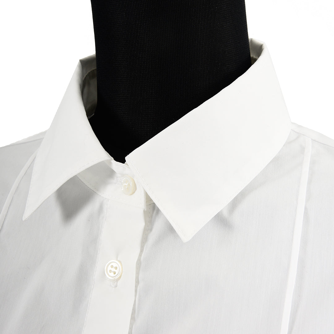 バルーンペプラム　コットンブラウス　B DONNA 6541000